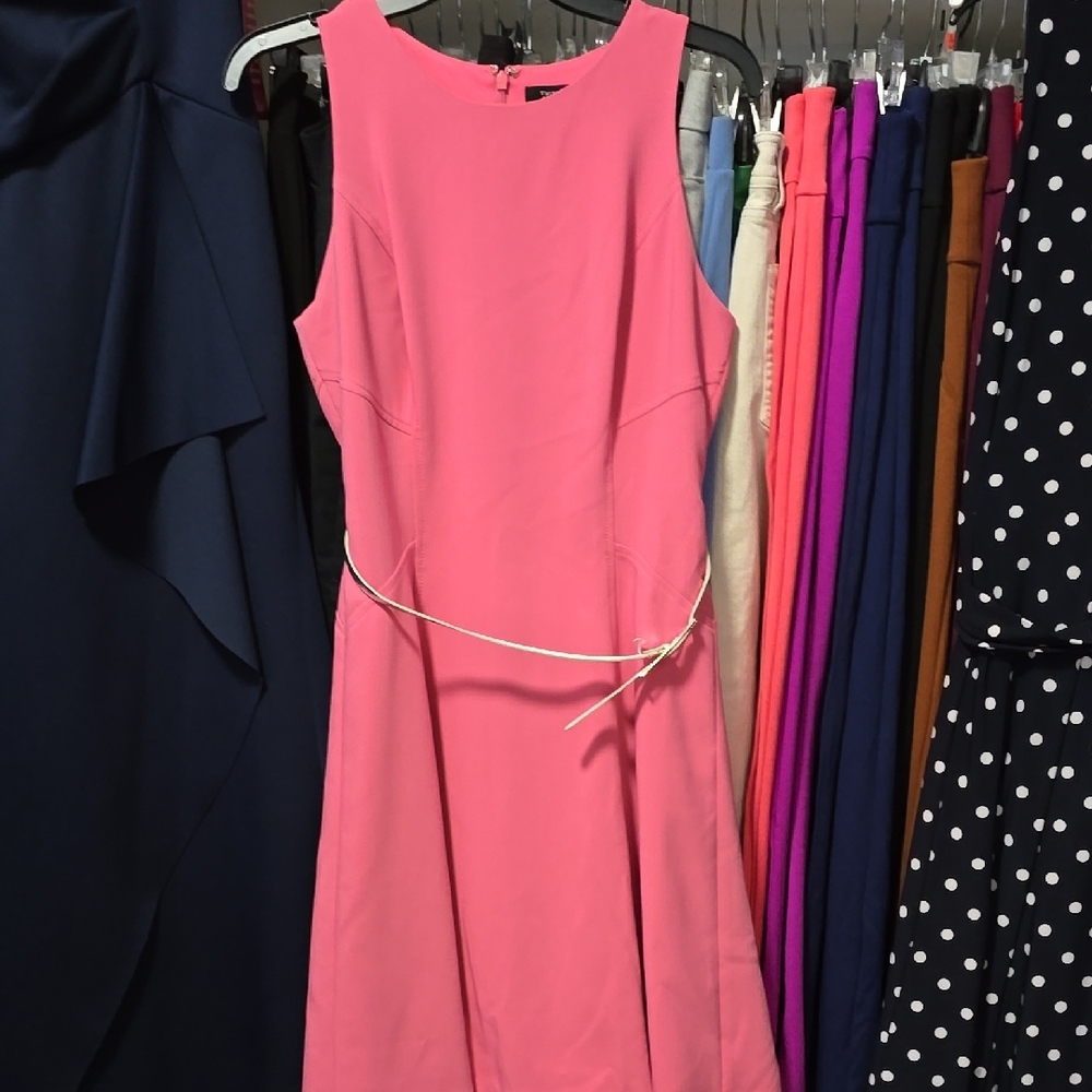 Elegant Pink Sleeveless Dress